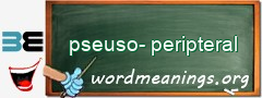 WordMeaning blackboard for pseuso-peripteral